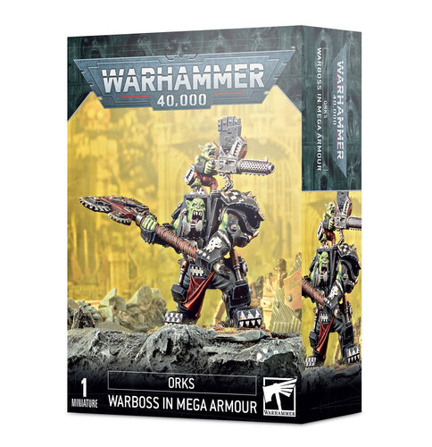 ORKS: ORK WARBOSS IN MEGA ARMOUR<br>(Shipped in 14-28 days)