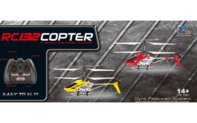 RC Leading RC132 3.5Ch IR Alloy Helicopter w/Gyro (2 Asst)<br>(Shipped in 10-14 days)
