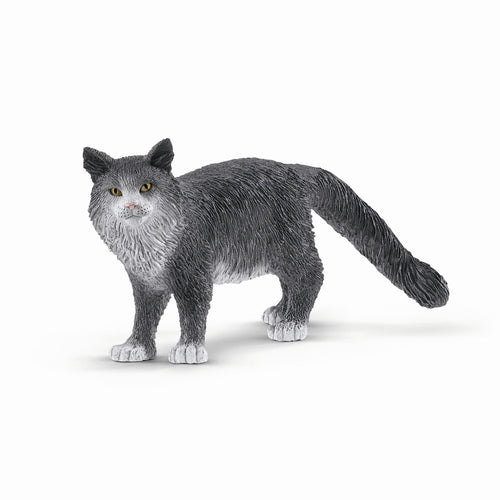 Schleich Farm World - Maine Coon cat (4.1cm Tall)<br>(Shipped in 10-14 days)
