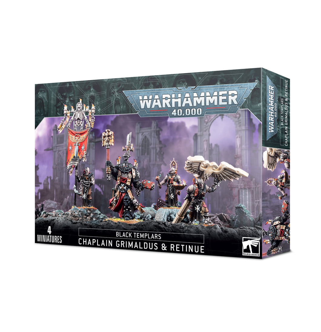 BLACK TEMPLARS: GRIMALDUS & RETINUE<br>(Shipped in 14-28 days)