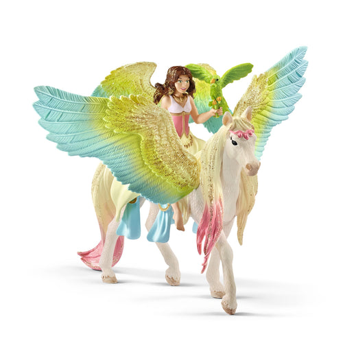 Schleich Bayala - Fairy Surah with glitter Pegasus<br>(Shipped in 10-14 days)