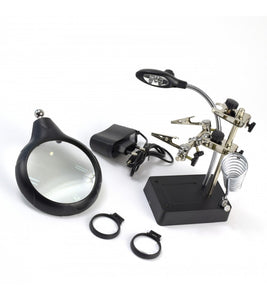 Artesania Latina Third Hand Clamps w/Magnifying Glass with LED<br>(Shipped in 10-14 days)