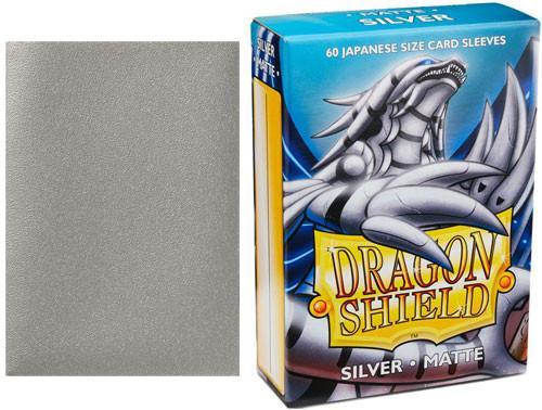 Dragon Shield Matte Silver Japanese Card Sleeves - 10 Pack 60ct Display Case