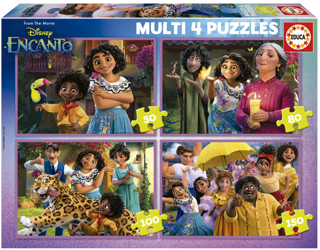 Educa Multi 4 Puzzles - Encanto (50, 80, 100 & 150Pc)<br>(Shipped in 10-14 days)