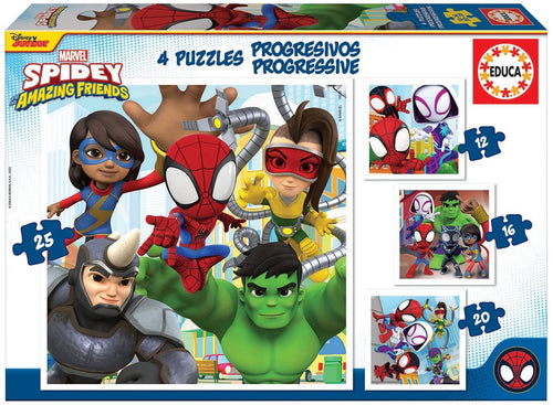 Educa Multi 4 Puzzles - Spidey & Friends (12,16,20,25)<br>(Shipped in 10-14 days)