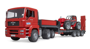 Bruder Toys MAN TGA Low loader truck with Manitou MLT 633<br>(Shipped in 10-14 days)