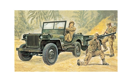 Italeri 1/35 Willys MB Jeep with Trailer<br>(Shipped in 10-14 days)