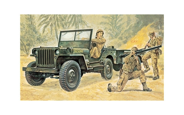 Italeri 1/35 Willys MB Jeep with Trailer<br>(Shipped in 10-14 days)