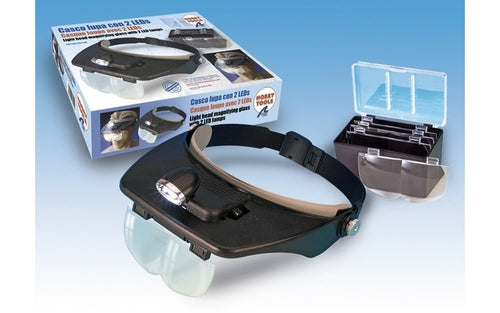 Artesania Latina Hands Free Magnifier Glasses w/2 LED Lights<br>(Shipped in 10-14 days)