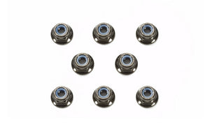 Tamiya 4mm Flange Lock Nut Black (8)<br>(Shipped in 10-14 days)