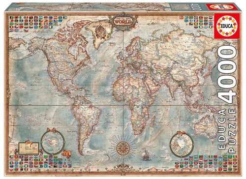 Educa Historic World Map (1x4000pc)<br>(Shipped in 10-14 days)