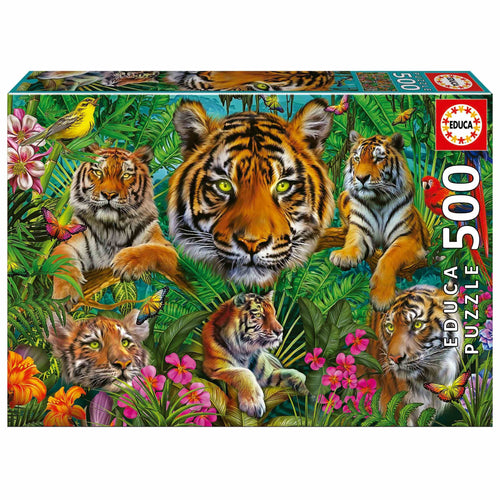 Educa Tiger Jungle (1x500pc)<br>(Shipped in 10-14 days)