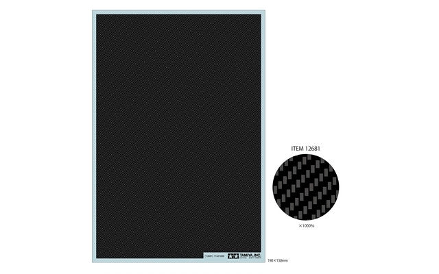 Tamiya Carbon Decal Twill Weave - Fine<br>(Shipped in 10-14 days)