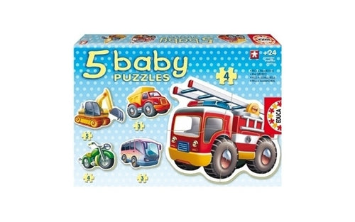 Educa Baby Vehicles Puzzles (5 Asst) 24+ Months<br>(Shipped in 10-14 days)
