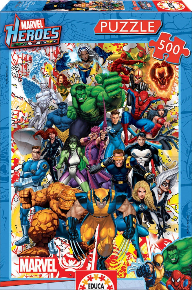Educa Marvel Heroes (1x500pc)<br>(Shipped in 10-14 days)