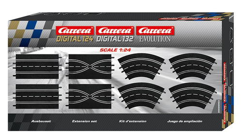 Carrera Ext set (2 str., 2 lane change, 4 curve 1/60°)<br>(Shipped in 10-14 days)
