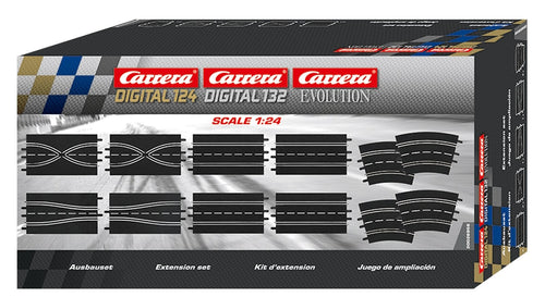 Carrera Ext set (4 str., 2 l.c. 2 chic., 4 curve 2/30°)<br>(Shipped in 10-14 days)