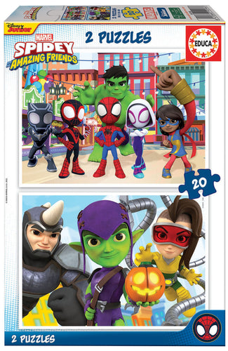 Educa Educa Spidey And His Amazing Friends (2x20pc)<br>(Shipped in 10-14 days)