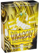 Load image into Gallery viewer, Yellow Matte Japanese Sleeves DragonShield