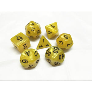 Yellow (Black font)pearl dice