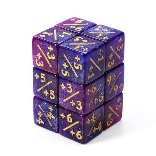 Counter Dice Dark Blue Purple Glitter