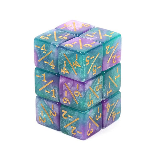 Dice Counter Light Blue Purple Glitter