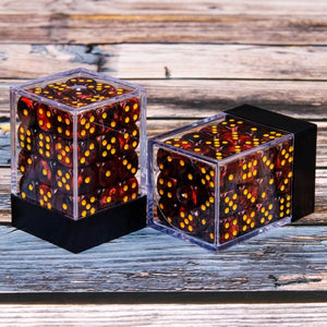 Dark Red + Black 12mm D6 Dice ( 36Pcs )