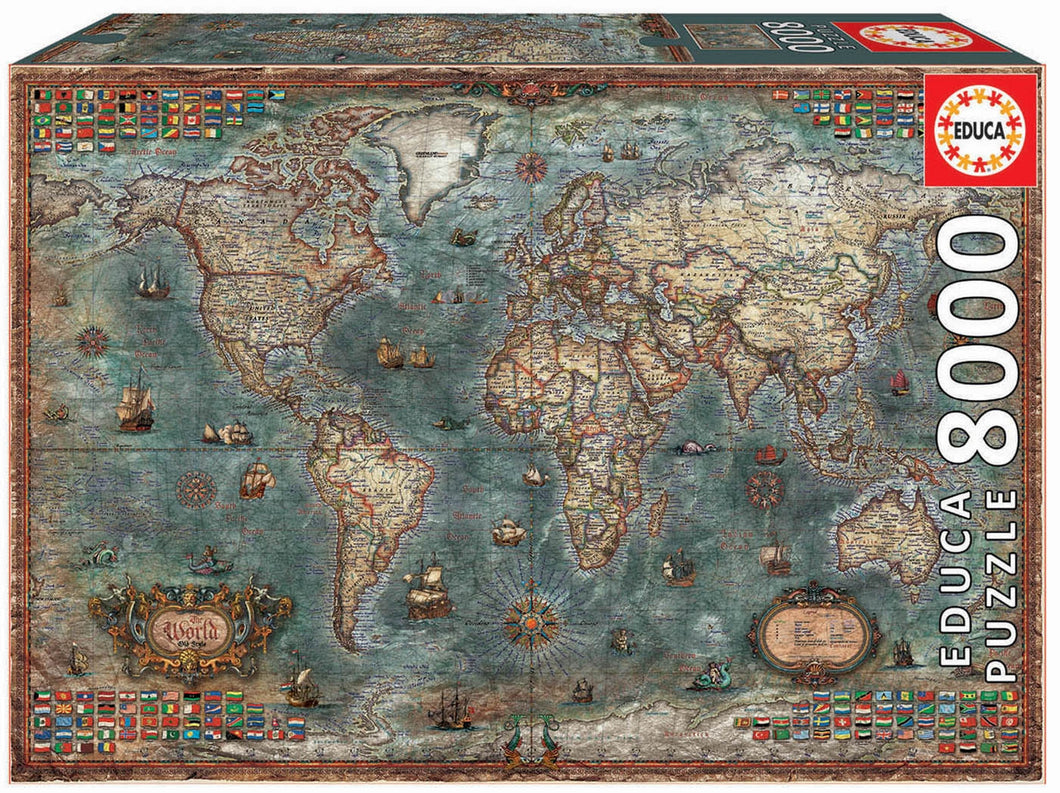 Educa Historical World Map (1x8000)<br>(Shipped in 10-14 days)