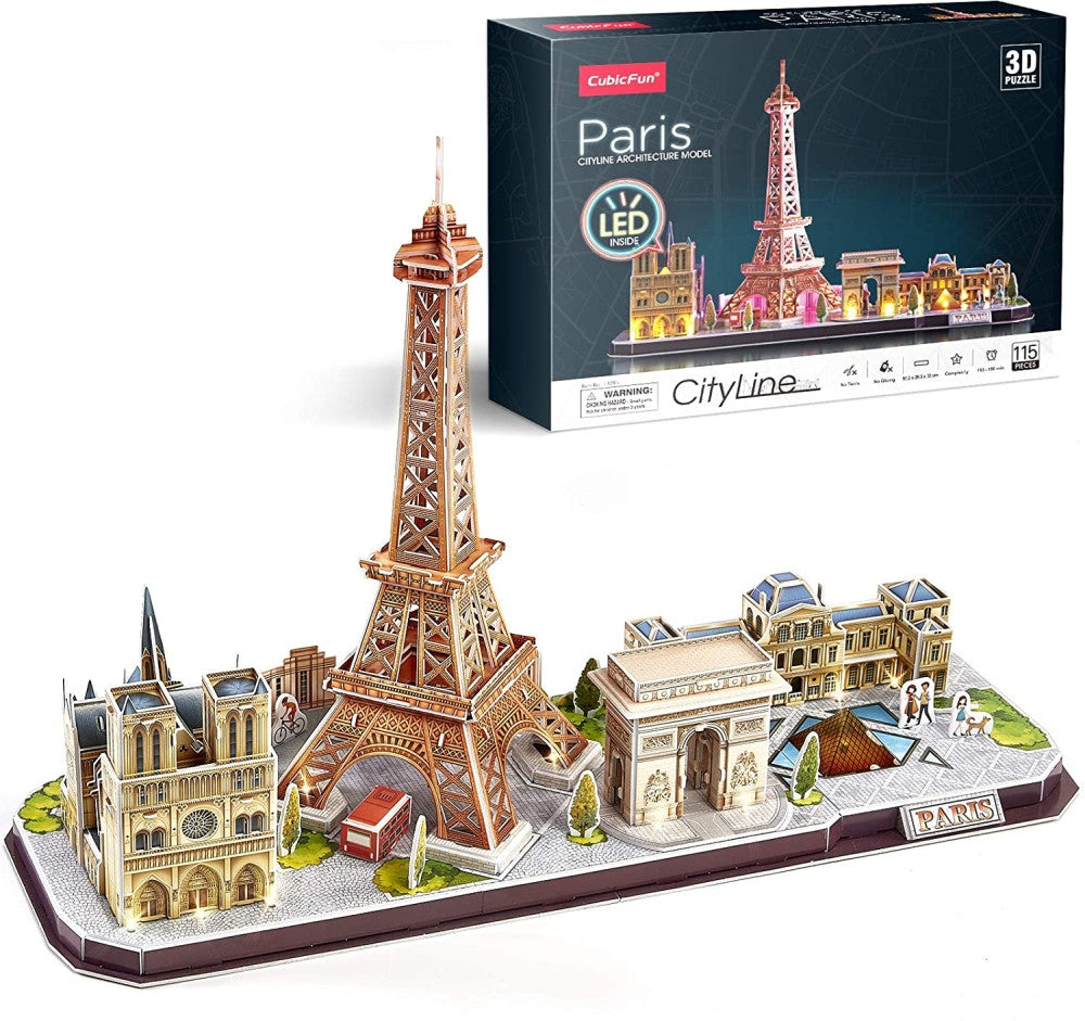CubicFun Paris City Line 115pcs w/LED Unit<br>(Shipped in 10-14 days)