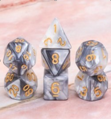Black+White Blend Pearl Dice