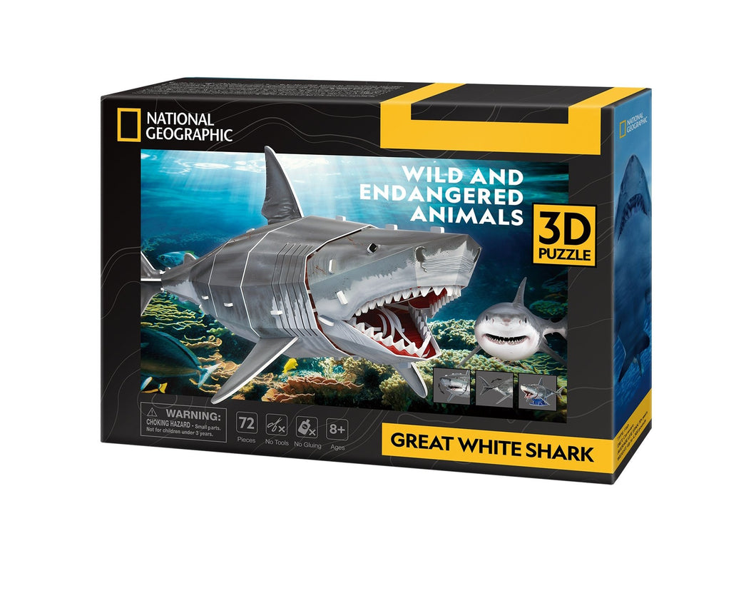 CubicFun Nat Geo - Great White Shark - 72pcs<br>(Shipped in 10-14 days)