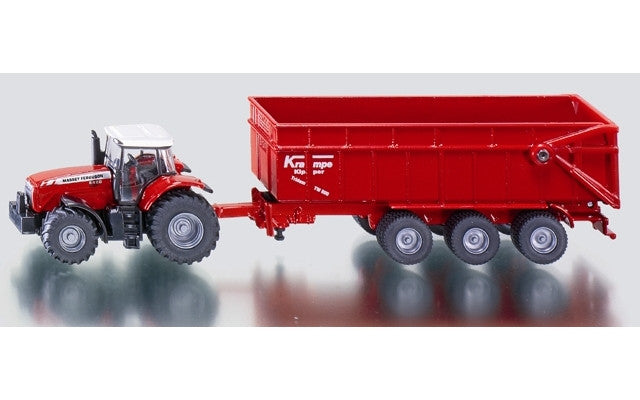 Siku 1/87 Massey Ferguson Tractor with Trailer<br>(Shipped in 10-14 days)