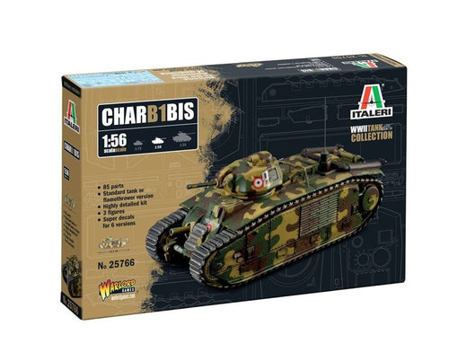 Italeri 1/56 Char B1 Bis<br>(Shipped in 10-14 days)