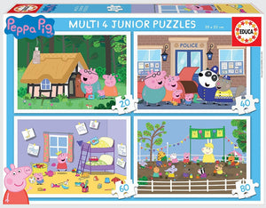 Educa Multi 4 Puzzles - Peppa Pig (20, 40, 60 & 80pc)<br>(Shipped in 10-14 days)