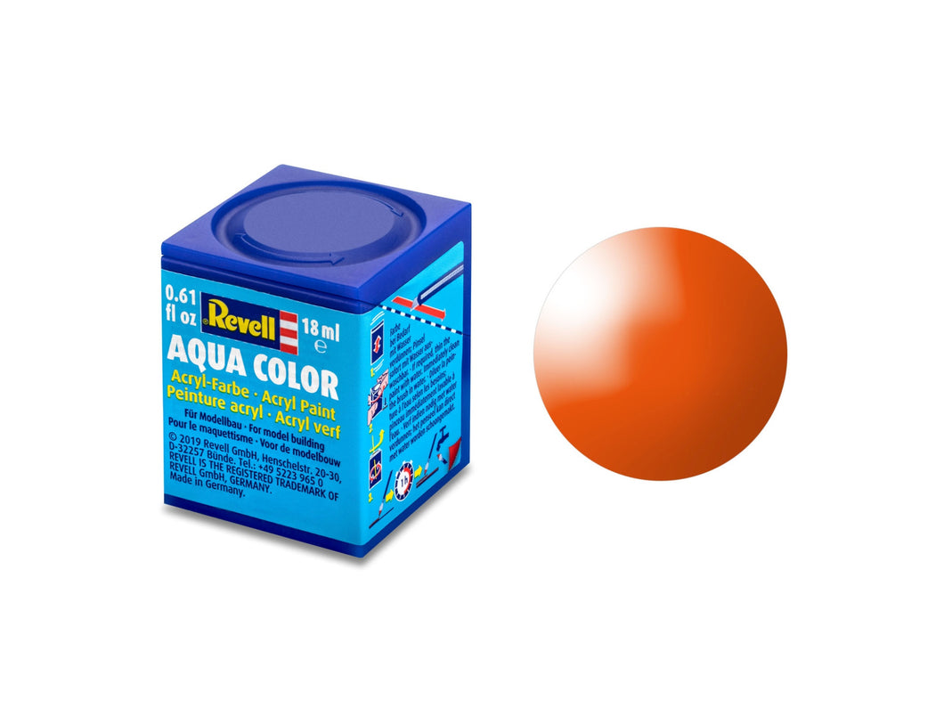 Revell Gloss Orange (RAL 2004) Acrylic (18ml)<br>(Shipped in 10-14 days)