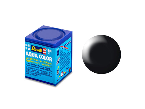 Revell Silk Black (RAL 9005) Acrylic (18ml)<br>(Shipped in 10-14 days)