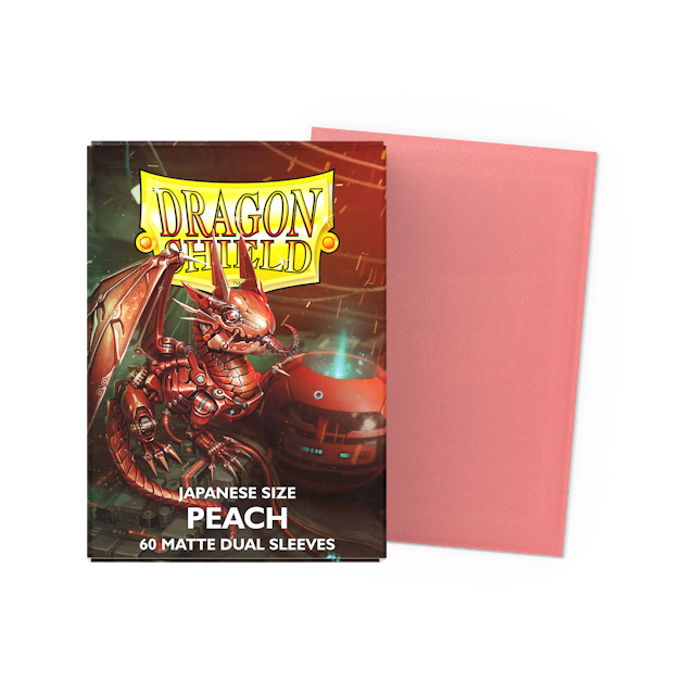 Peach Japanese Size Dual Matte Sleeves DragonShield