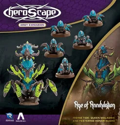 Heroscape: Rising Tide - Queen Maladrix and Festering Honor Guard Army Expansion