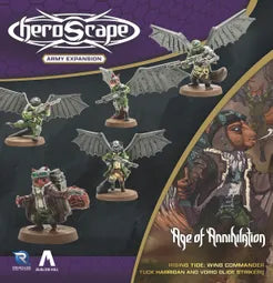 Heroscape: Rising Tide - Wing Commander Tuck Harrigan and Vorid Glide Striker Army Expansion