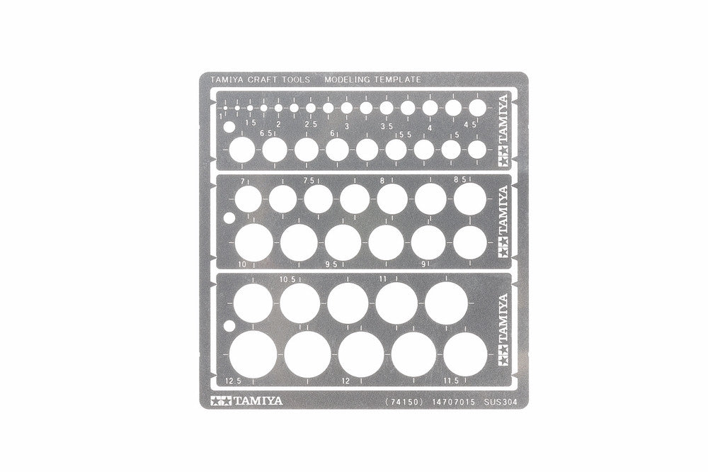 Tamiya Modelling Template (Round, 1 - 12.5mm)<br>(Shipped in 10-14 days)
