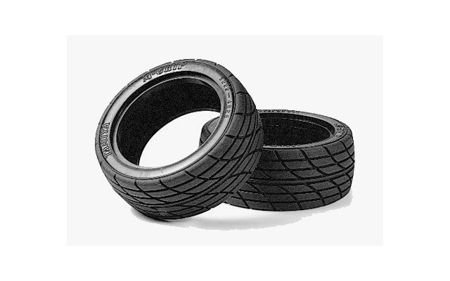Tamiya 4WD/FWD M2 Radial Tyres 1pr<br>(Shipped in 10-14 days)