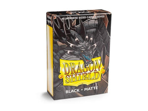 Black Matte Sleeves Japanese Size Dragon Shield