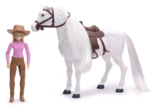 NewRay 1/9 Valley Ranch Horse with Sound & Figure<br>(Shipped in 10-14 days)