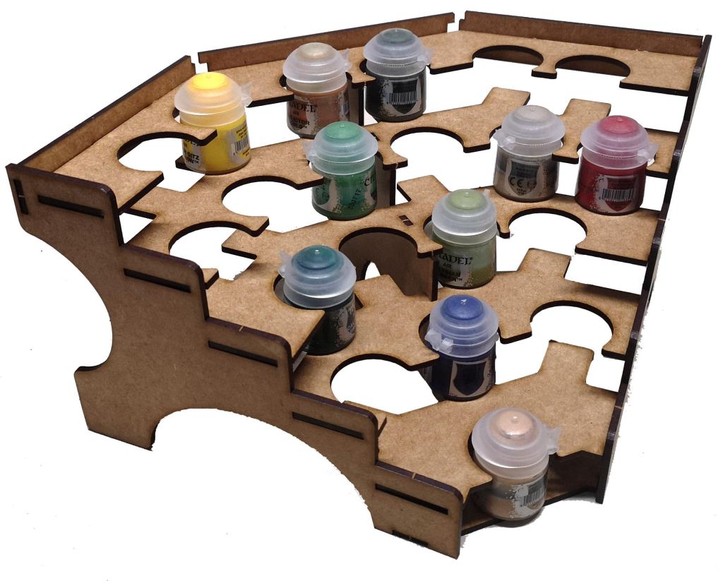 Paint Rack - 32mm Corner Section (20 bottles)