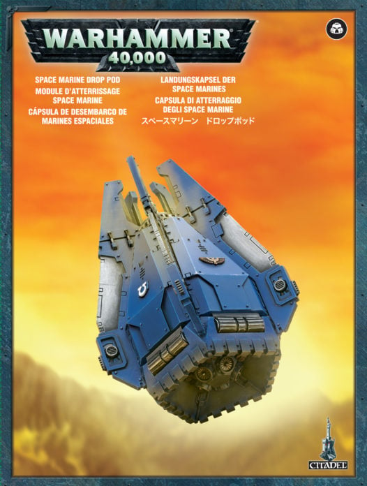SPACE MARINES DROP POD<br>(Shipped in 14-28 days)