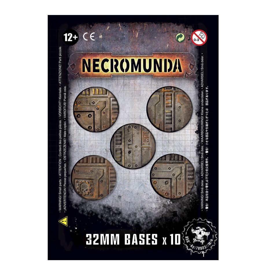 NECROMUNDA 32MM BASES (X10)<br>(Shipped in 14-28 days)