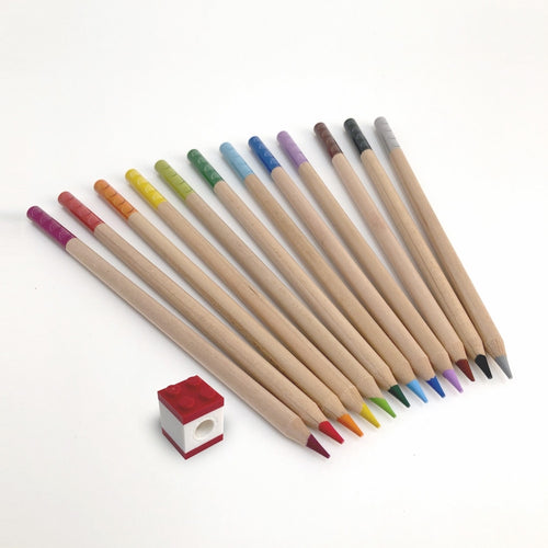 LEGO IQHK LEGO Coloured Pencils with Topper (12pcs)<br>(Shipped in 10-14 days)