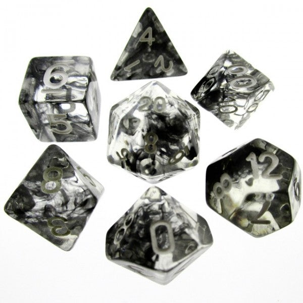 Nebula Black Polyhedral Dice Set (7Pcs)