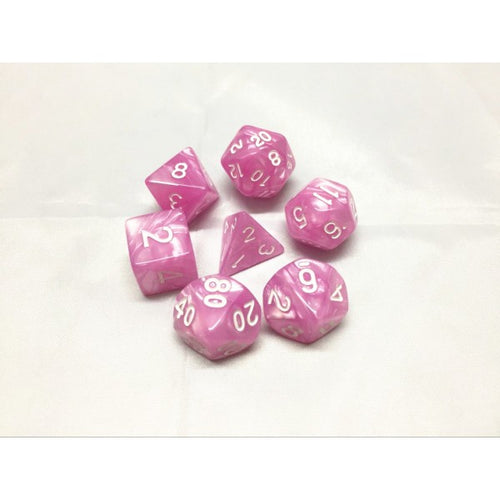 Pink Pearl Polyhedral Dice Set (7pcs)