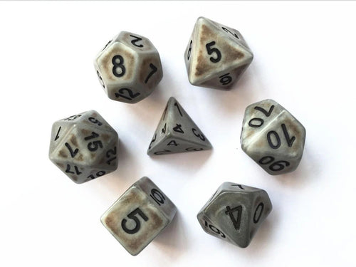 Silver Ancient dice